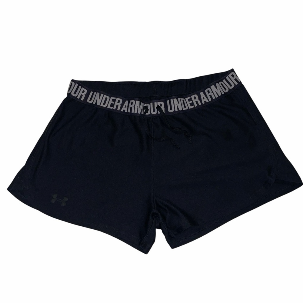 Under Armour Black Women's Athletic Shorts with Branded Waistband